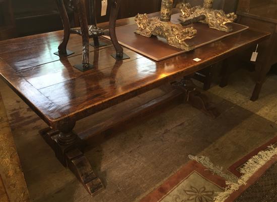 A 17th century style oak refectory table, W.5ft 11in. x 3ft 2in.